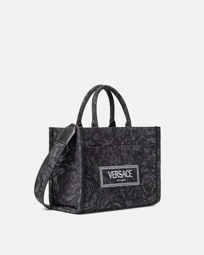 Versace Totes Women Barocco Athena Small Tote Bag Blackprint