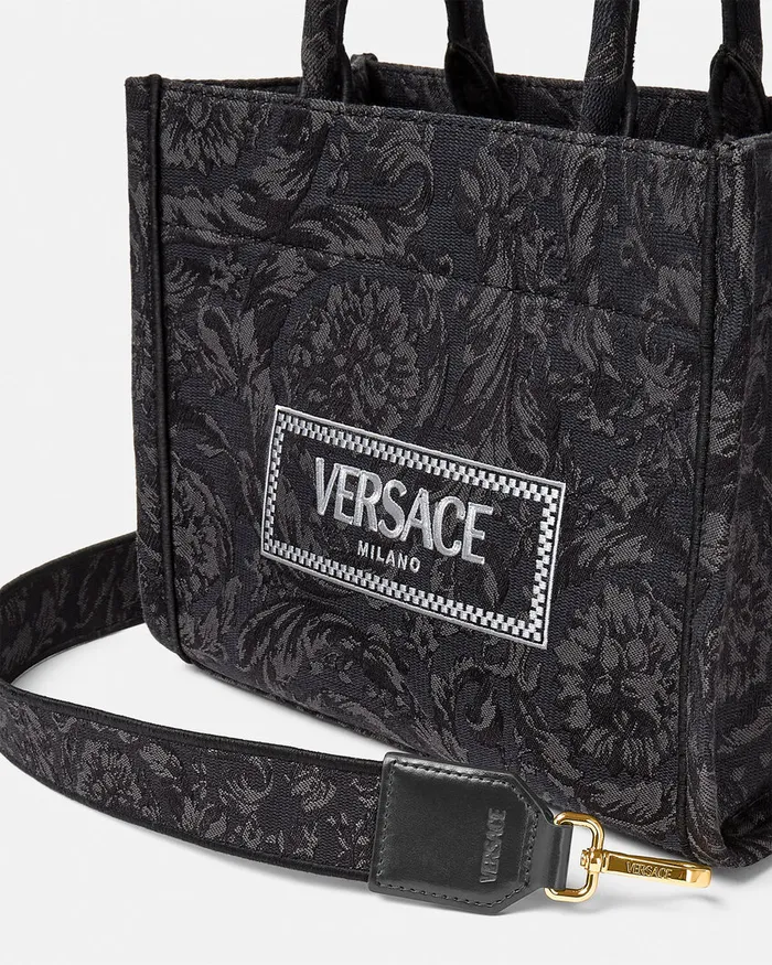 Versace Totes Women Barocco Athena Small Tote Bag Blackprint