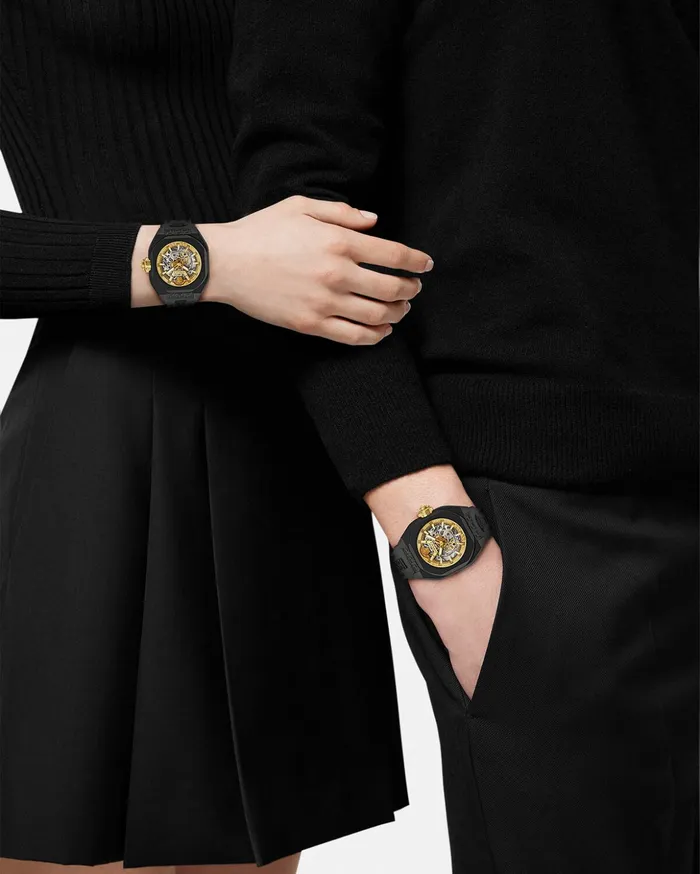 Versace Watches WomenMen VLegend Skeleton Watch Black