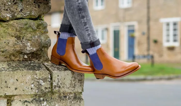 Violet 8211 Cedar Calf Blue Elastic Women Barker Shoes Womens Boots