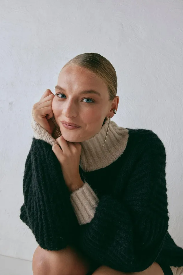 VRG GRL Ada Knit Jumper Black Women JumpersSweaters