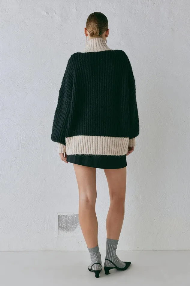 VRG GRL Ada Knit Jumper Black Women JumpersSweaters