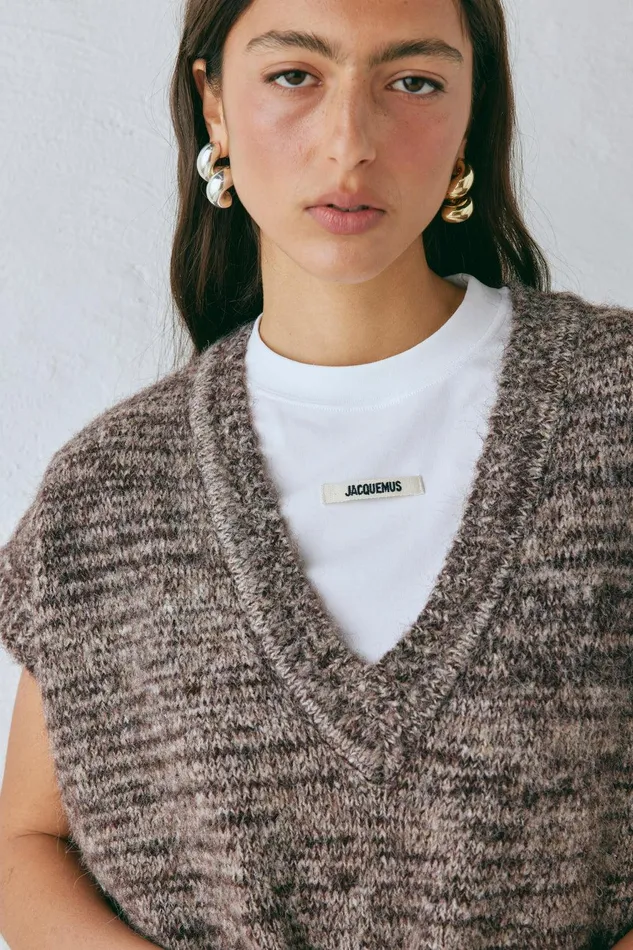 VRG GRL Anita Knit Tunic Vest Marle Women Vests VRG GRL Anita Knit Tunic Vest Marle Women Vests