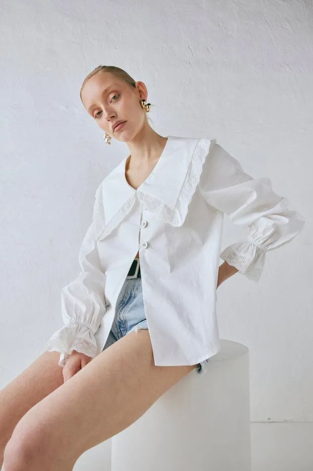 VRG GRL Mae Blouse White Women Shirts VRG GRL Mae Blouse White Women Shirts