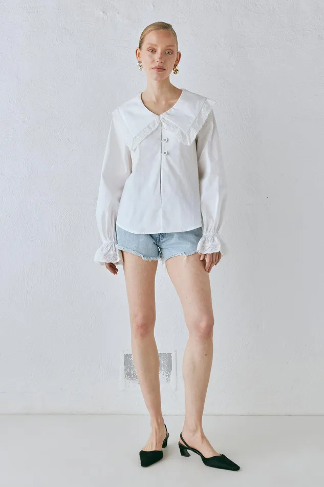VRG GRL Mae Blouse White Women Shirts VRG GRL Mae Blouse White Women Shirts