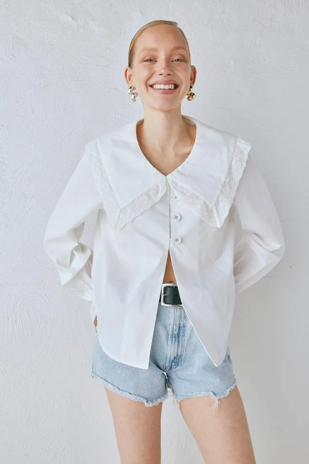 VRG GRL Mae Blouse White Women Shirts VRG GRL Mae Blouse White Women Shirts
