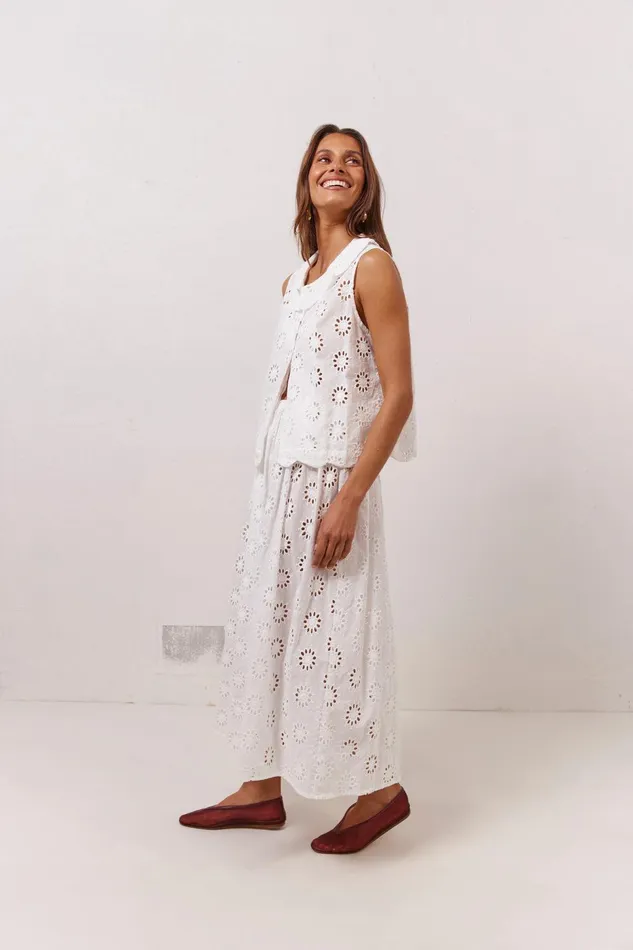 VRG GRL Maisie Top Anglaise Women Sleeveless