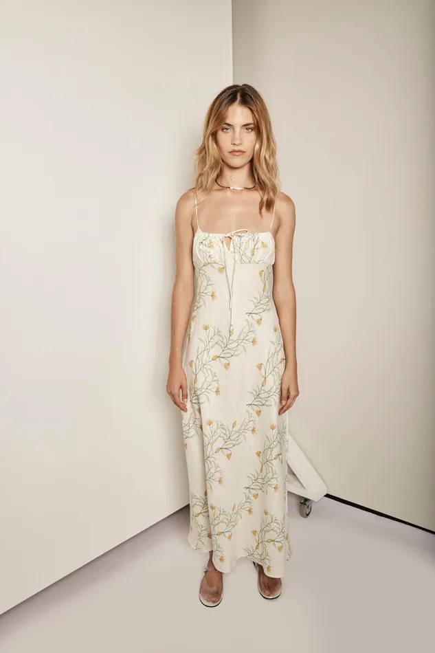 VRG GRL Matilda Linen Bias Cut Maxi Dress Florette Women MidiMaxi Dresses VRG GRL Matilda Linen Bias Cut Maxi Dress Florette Women MidiMaxi Dresses
