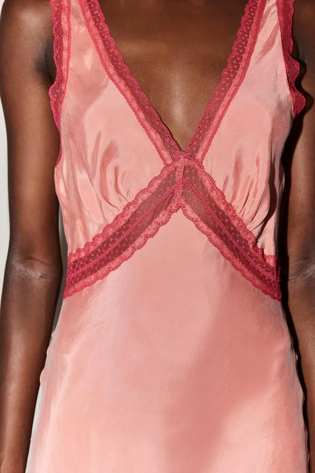 VRG GRL Meet Me On The Dance Floor Bias Cut Maxi Dress Coral Women MidiMaxi Dresses VRG GRL Meet Me On The Dance Floor Bias Cut Maxi Dress Coral Women MidiMaxi Dresses