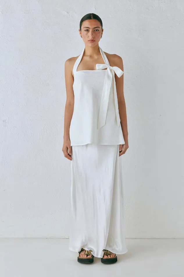 VRG GRL Nava Top White Women Sleeveless