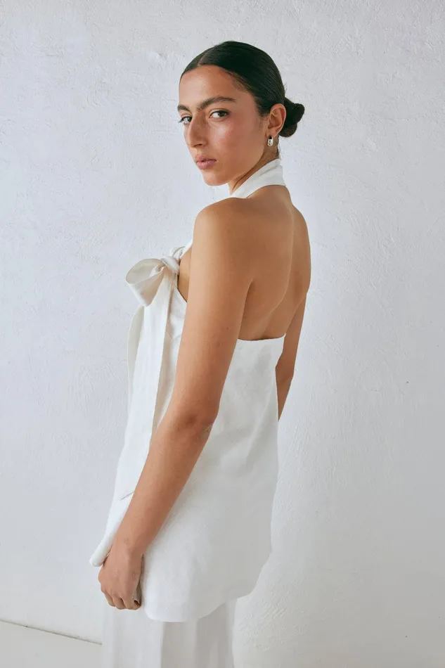 VRG GRL Nava Top White Women Sleeveless VRG GRL Nava Top White Women Sleeveless