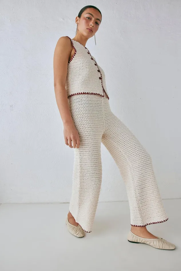 VRG GRL Stella Knit Pants Cream Women Pants VRG GRL Stella Knit Pants Cream Women Pants