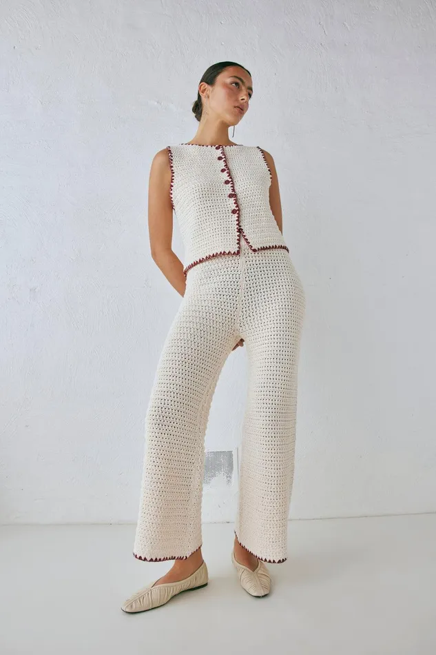 VRG GRL Stella Knit Pants Cream Women Pants VRG GRL Stella Knit Pants Cream Women Pants