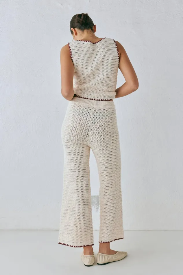 VRG GRL Stella Knit Pants Cream Women Pants VRG GRL Stella Knit Pants Cream Women Pants