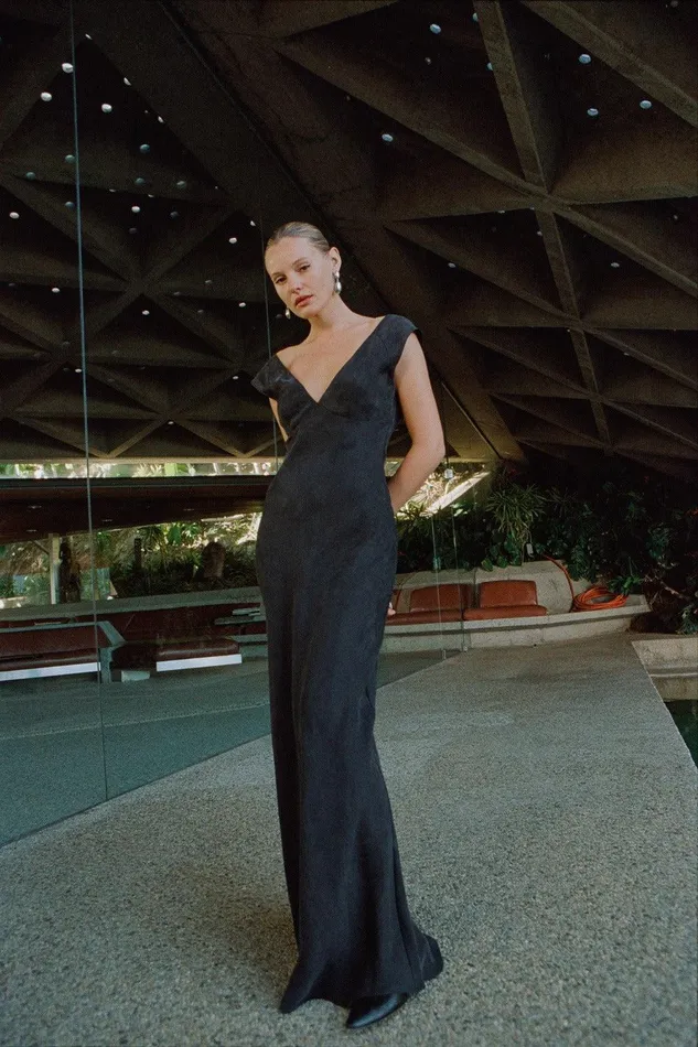 VRG GRL Valya Maxi Dress Black Women MidiMaxi Dresses