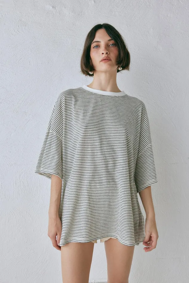 VRG GRL Willow Tee Stripe Women TShirts VRG GRL Willow Tee Stripe Women TShirts
