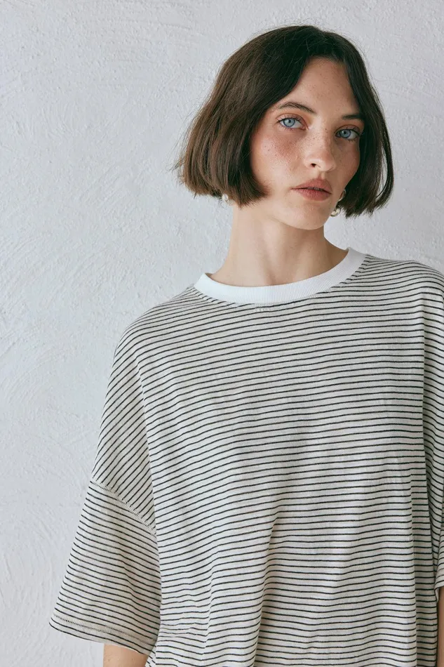VRG GRL Willow Tee Stripe Women TShirts VRG GRL Willow Tee Stripe Women TShirts