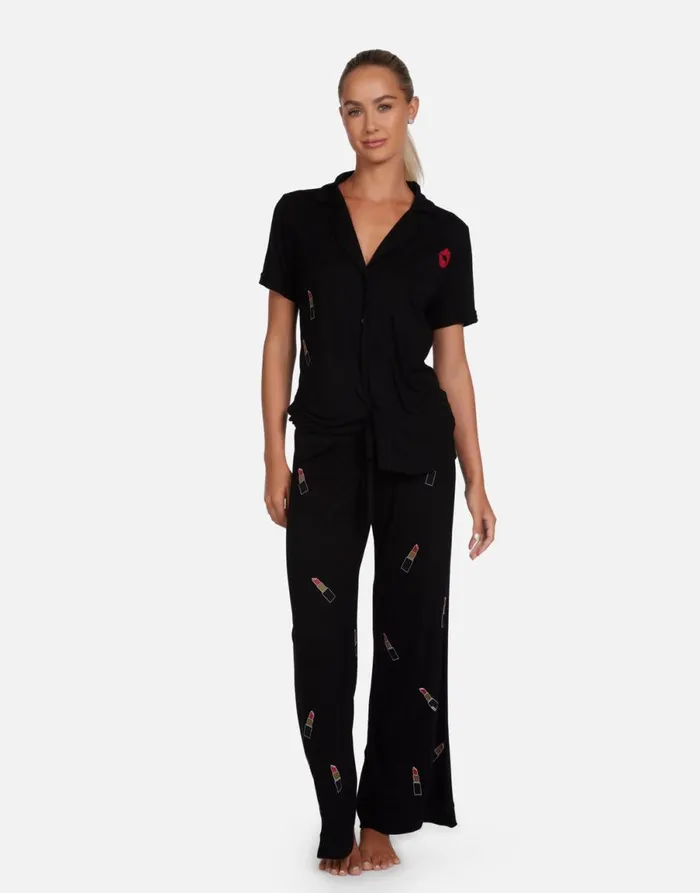 Waverly Lipstick Lip Black Women039s Lauren Moshi Short Sleeve
