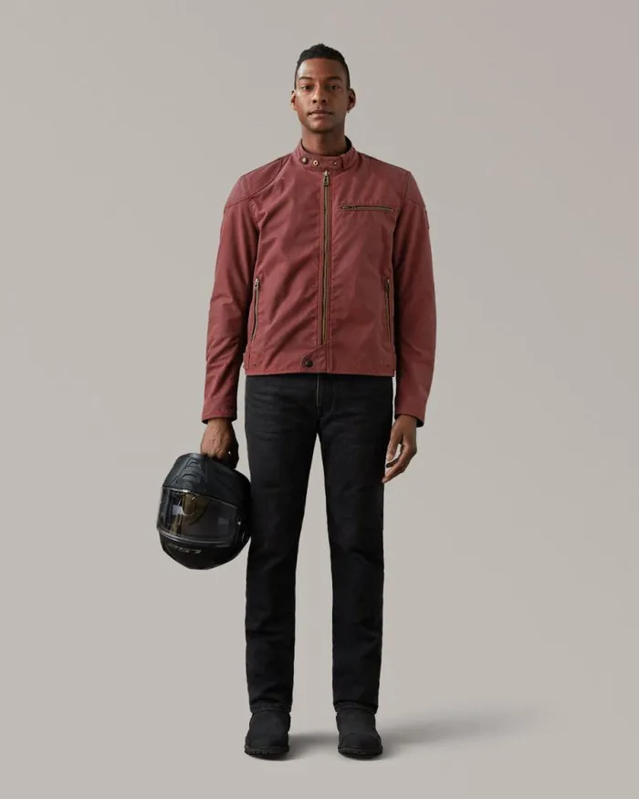 Waxed Jackets Men Belstaff Ariel Motorcycle Jacket Racing Red Waxed Jackets Men Belstaff Ariel Motorcycle Jacket Racing Red
