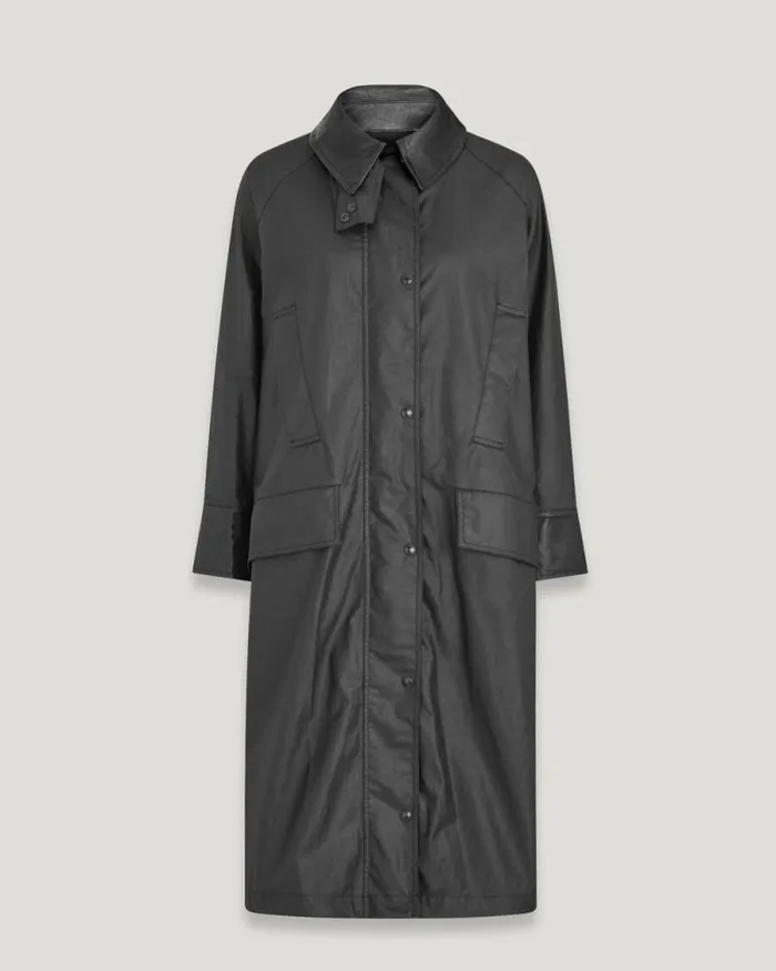 Waxed Jackets Women Belstaff Aster Coat Black