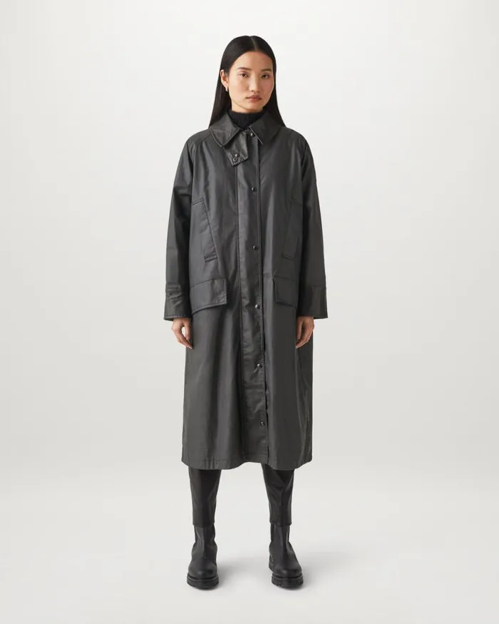 Waxed Jackets Women Belstaff Aster Coat Black