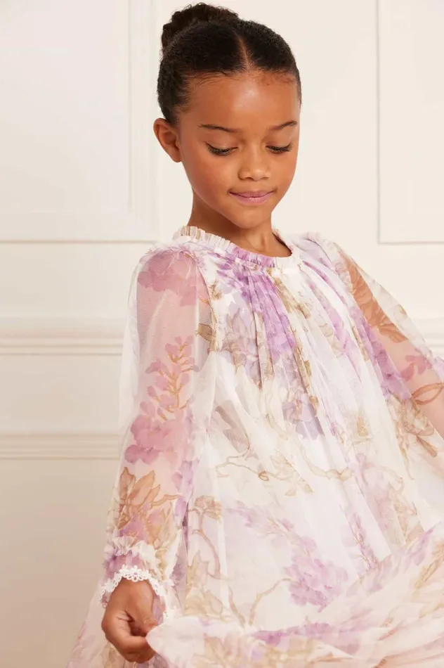 Wisteria Long Sleeve Kids Dress Multi Kids Needle and Thread Kids Formalwear