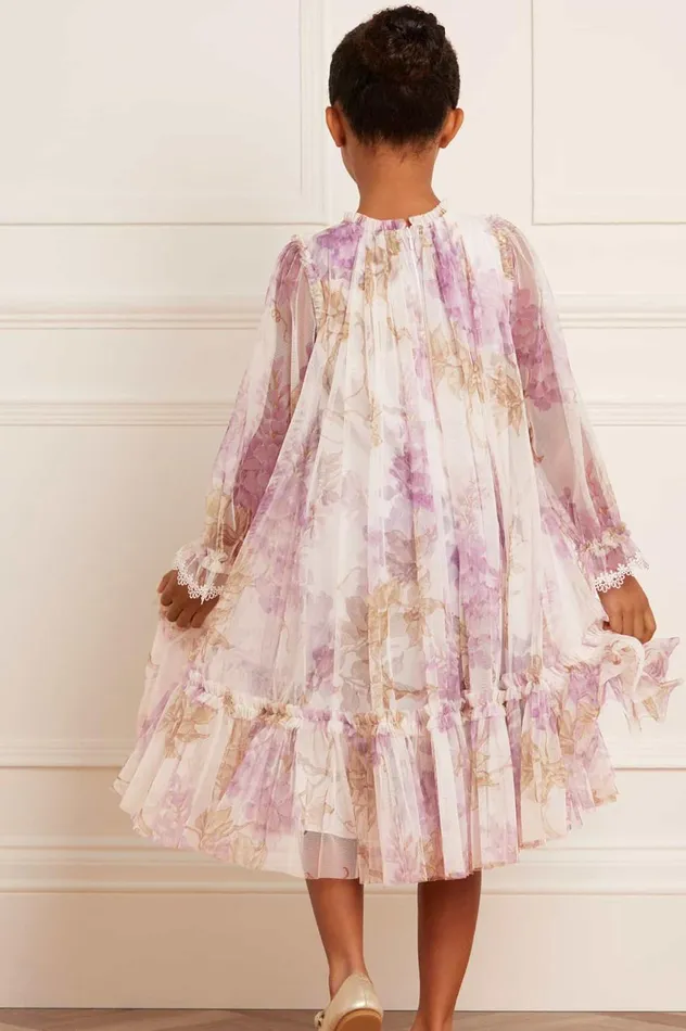 Wisteria Long Sleeve Kids Dress Multi Kids Needle and Thread Kids Formalwear