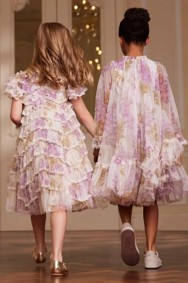 Wisteria Long Sleeve Kids Dress Multi Kids Needle and Thread Kids Formalwear