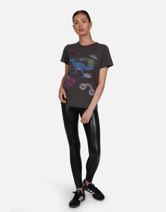 Wolf Dino Elements Vintage Black Women039s Lauren Moshi Short Sleeve