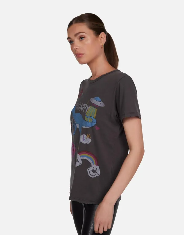 Wolf Dino Elements Vintage Black Women039s Lauren Moshi Short Sleeve