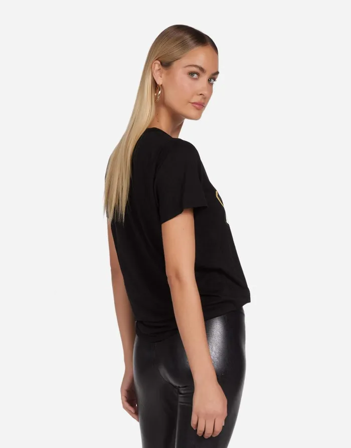 Wolf Geometric Def Leppard Black Women039s Lauren Moshi Short Sleeve