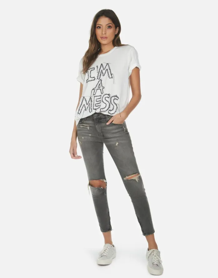 Wolf I039m A Mess Milk Women039s Lauren Moshi Short Sleeve