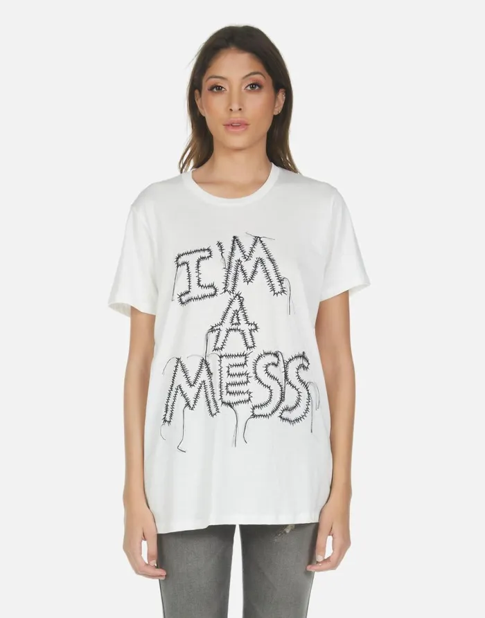 Wolf I039m A Mess Milk Women039s Lauren Moshi Short Sleeve