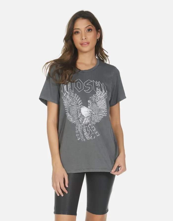 Wolf Moshi Eagle Pigment Black Women039s Lauren Moshi Short Sleeve