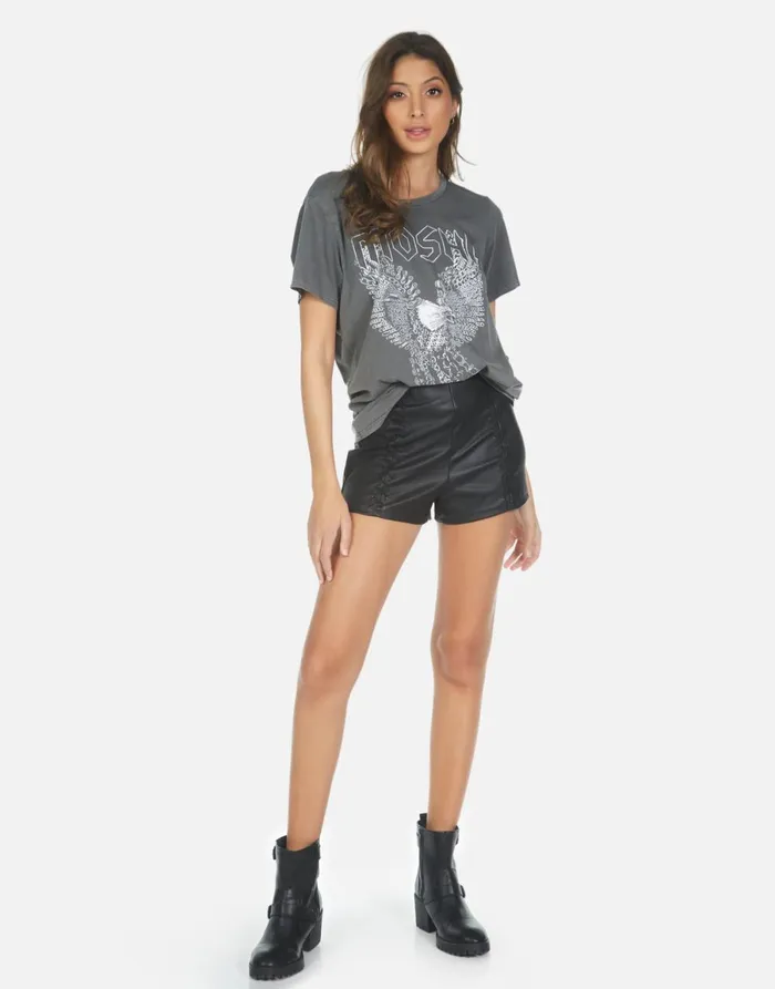 Wolf Moshi Eagle Pigment Black Women039s Lauren Moshi Short Sleeve