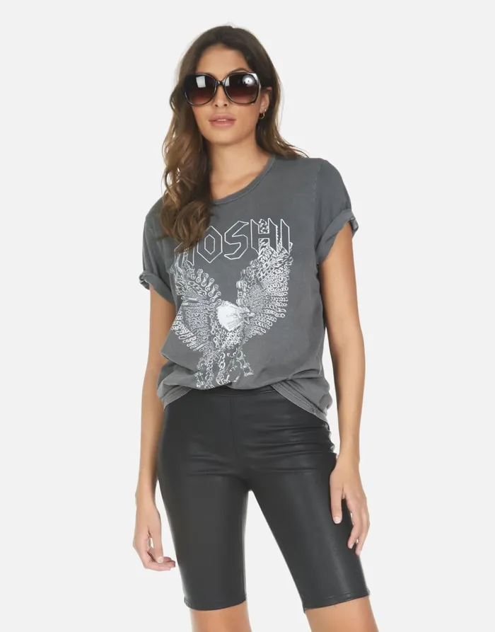 Wolf Moshi Eagle Pigment Black Women039s Lauren Moshi Short Sleeve