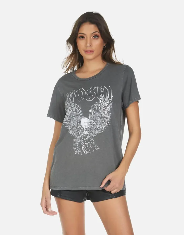 Wolf Moshi Eagle Pigment Black Women039s Lauren Moshi Short Sleeve