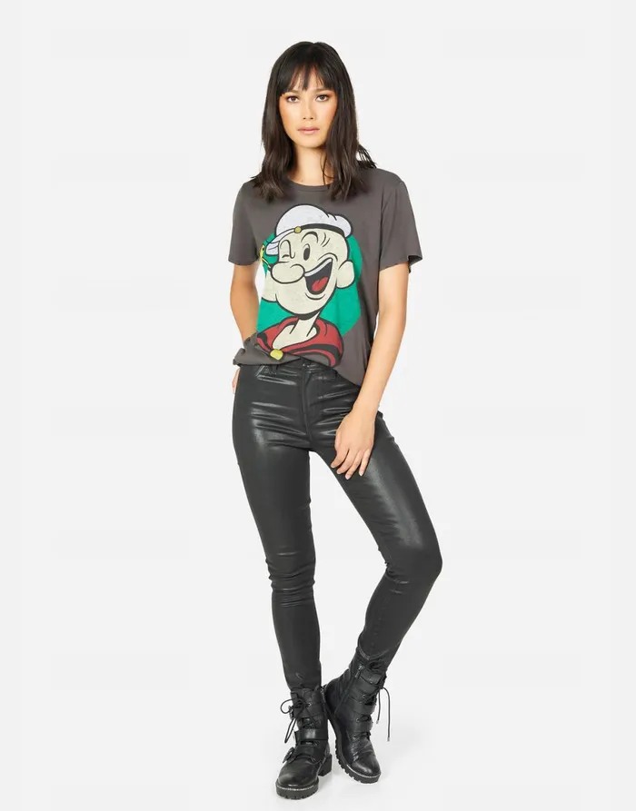Wolf Vintage Popeye Vintage Black Women039s Lauren Moshi Short Sleeve