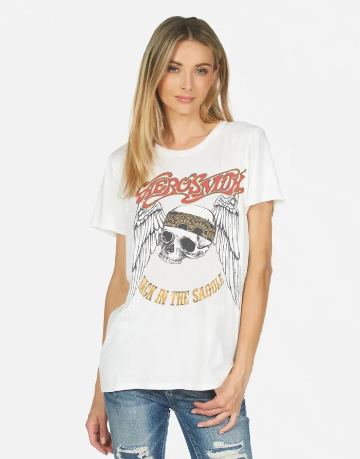 Wolf X Aerosmith Skull Milk Women039s Lauren Moshi Short Sleeve