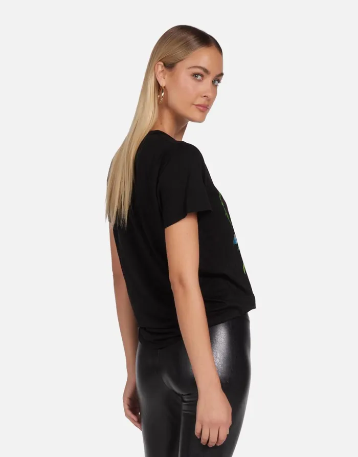 Wolf X Neon Poison Skull Black Women039s Lauren Moshi Short Sleeve