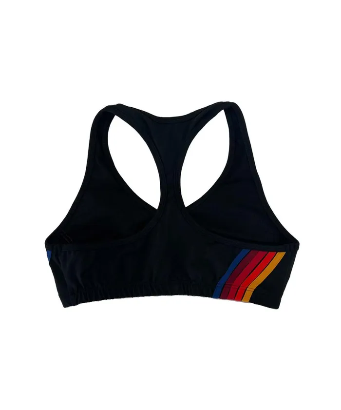 Women Activewear Aviator Nation WOMEN039S 5 STRIPE SPORTS BRA 8211 BLACK Women Activewear Aviator Nation WOMEN039S 5 STRIPE SPORTS BRA 8211 BLACK