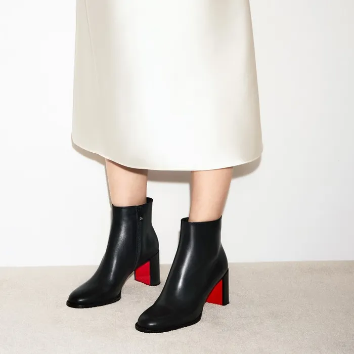 Women Adoxa 70 Mm Low Boots 8211 Calf Leather 8211 Black Christian Louboutin Boots