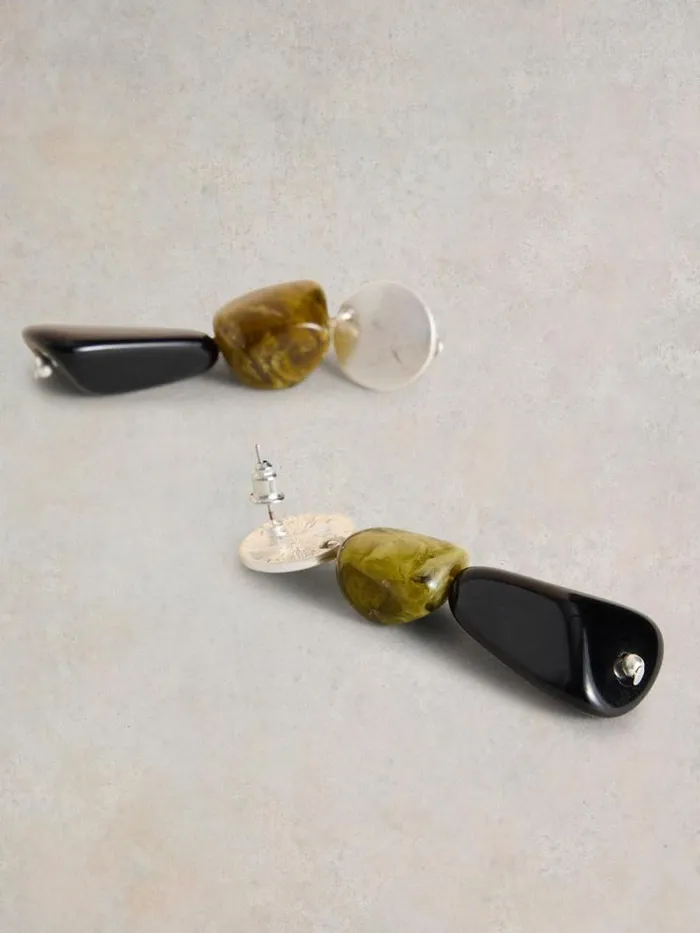 Women ALLIUM STONE EARRING Black Multi White Stuff Jewellery Women ALLIUM STONE EARRING Black Multi White Stuff Jewellery