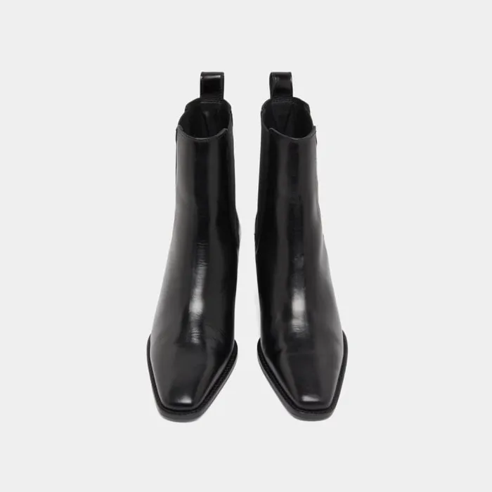 Women Ankle Boots With Beveled Heels And Pointed Toes Black JONAK Ankle Boots Lowboots