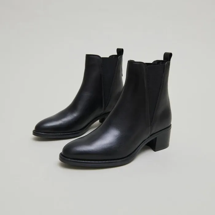 Women Ankle Boots With Triangular Elastic Bands Black JONAK Ankle Boots Lowboots