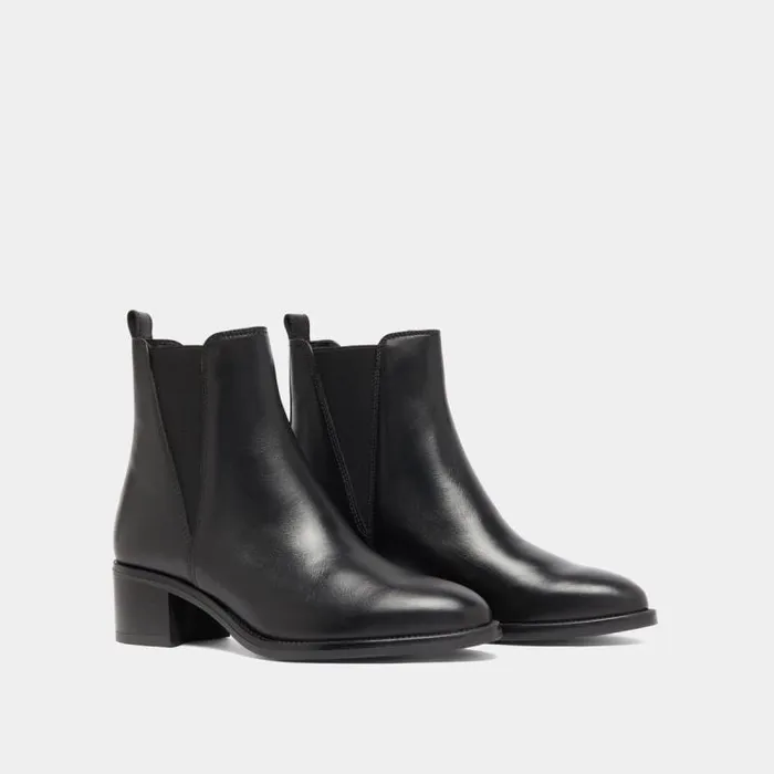 Women Ankle Boots With Triangular Elastic Bands Black JONAK Ankle Boots Lowboots