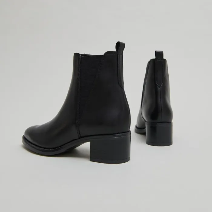 Women Ankle Boots With Triangular Elastic Bands Black JONAK Ankle Boots Lowboots