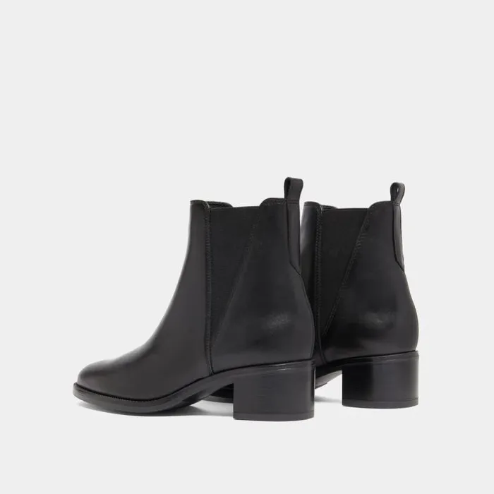 Women Ankle Boots With Triangular Elastic Bands Black JONAK Ankle Boots Lowboots