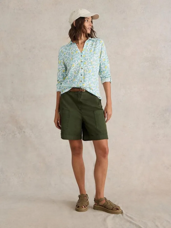 Women ANNIE JERSEY PRINT SHIRT White Multi White Stuff Shirts and Blouses