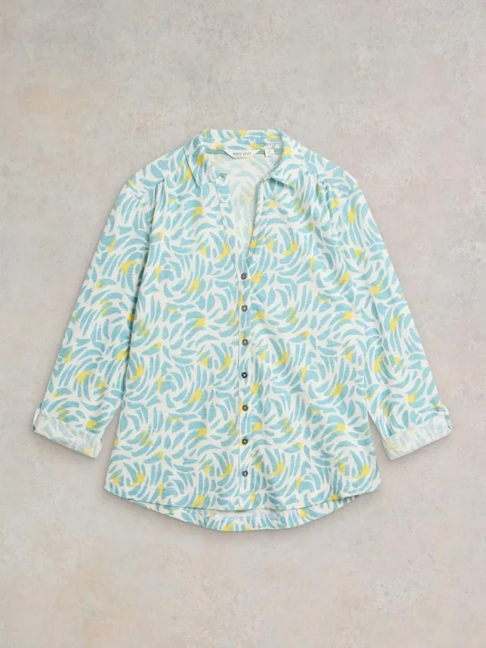 Women ANNIE JERSEY PRINT SHIRT White Multi White Stuff Shirts and Blouses Women ANNIE JERSEY PRINT SHIRT White Multi White Stuff Shirts and Blouses